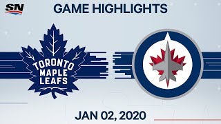 NHL Highlights | Maple Leafs vs. Jets - Jan. 2, 2020