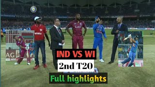 IND vs WI  2nd T20 match 2019 full highlights , India India vs Westindies 2nd T20 full highlights
