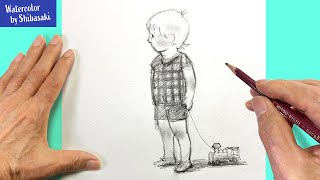 [Eng sub] How to draw a child with a pencil | Step by Step  #StayHome