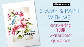 Answering YOUR Watercoloring Questions | Stamp & Paint With Me!