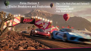 Forza Horizon 5 Trailer Breakdown | My Predictions | Day 1 Car Pack | Customisation and More!