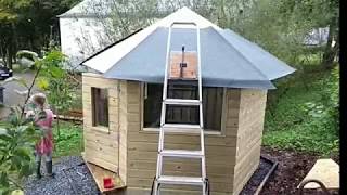Building  a hexagonal outdoor children's playhouse - part 1