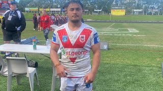 Navajo Doyle Jersey Flegg Debut. St George Illawarra Dragon’s @ Manly Sea Eagles