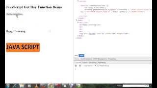 DATE GET DAY METHOD IN JAVA SCRIPT DEMO