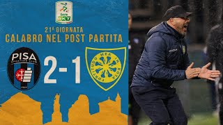 Serie B BKT, Mister Calabro nel post partita di Pisa - Carrarese (2-1)