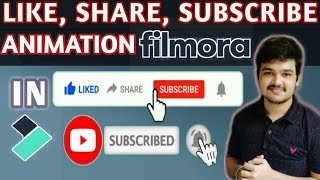 Add Like, Share, Subscribe on YouTube video | Like, Share, Subscribe Animation (Hindi) Filmora X