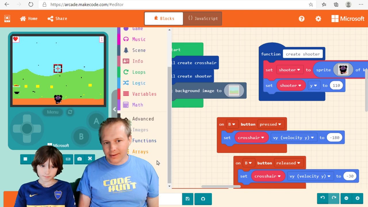 MakeCode Arcade Beginner - Skeet 2 - YouTube