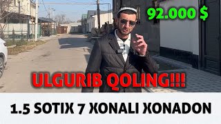 1.5 SOTX YER MAYDONIDA 7 XONALIK XONADON ARZON NARXDA SROCHNO SOTILADI TEZ ULGURIB QOLING!