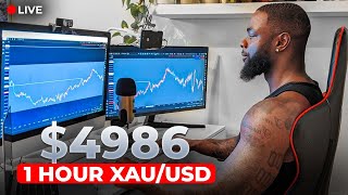 LIVE TRADING XAU/USD: $4986 In 1hour Using Accumulation \u0026 Distribution Strategy