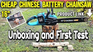 CHEAP CHINESE ALIEXPRESS BATTERY CHAINSAW MAKITA COMPATIBILITY UNBOXING AND TEST  // PRODUCT LINK