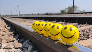 Train Vs Smile Balls - EXPERIMENT