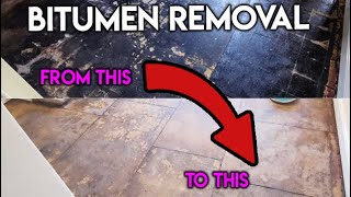 Bitumen removal from a 200 year old Yorkstone Floor