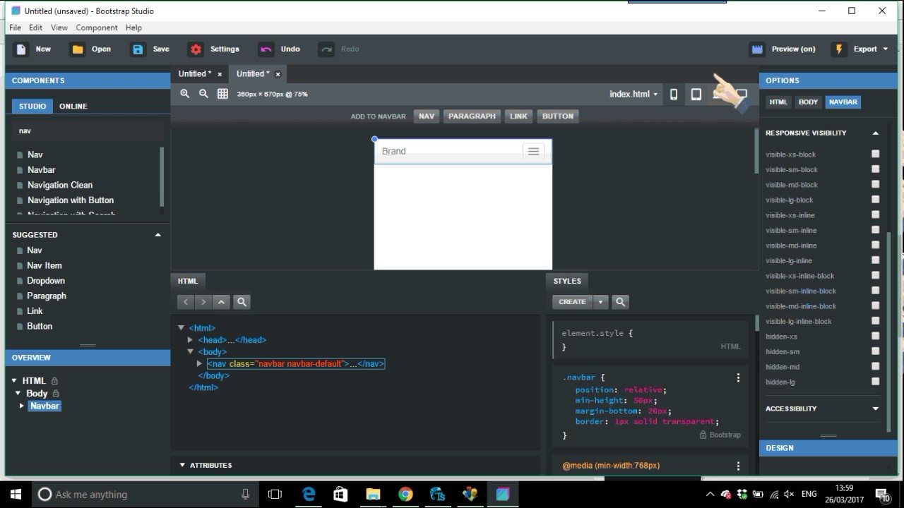 Menu Problems In Bootstrap Studio Youtube