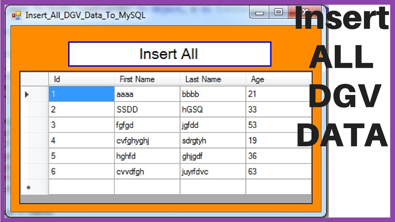 VB.NET - How To Insert All DataGridView Data Into MySQL Database Using ...