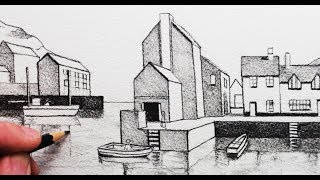 How to Draw a Harbour: Step by Step