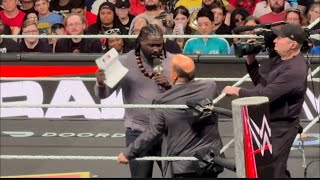 Oba Femi Signs Clash in Italy Contract Full Segment - WWE Raw 5/25/2026