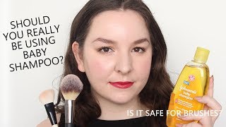 how to wash makeup brushes with baby shampoo