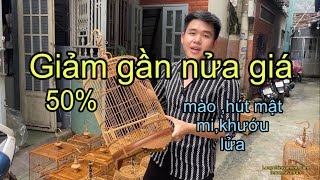 Lần đầu tiên Vũ Minh "Giảm Giá" xả hàng đồng loạt lồng chào mào , hút mật , mi khướu , chòe lửa