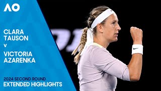 Clara Tauson v Victoria Azarenka Extended Highlights | Australian Open 2024 Second Round