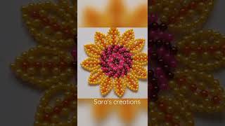 Sara's creations#youtubeshorts#beadwork#motiitem#rangoli#flowerspatteenrangoli#