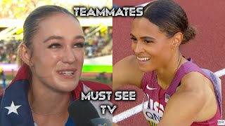 Abby Steiner & Sydney McLaughlin Will Be Teammates in the 4x400 Relay Final Tonight (July 24, 2022)