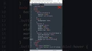 Disabled Button | HTML CSS