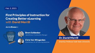 Principles of Instruction for Creating Better eLearning with Dr. David Merrill - IDIODC Ep #134