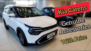 Kia Carens Genuine Accessories with Price 🔥 Vahan Official