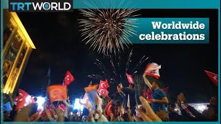 Thousands across the globe celebrate Turkey's election results
