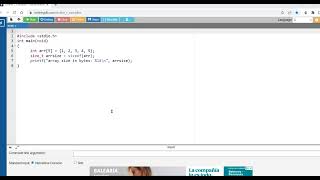 Array size in bytes in a minute
