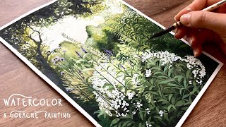 A Dreamy Garden Landscape Painting - Paint with Me