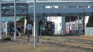 JR五能線　弘前行き【GV-E400系・825D】\u0026快速・東能代行き【GV-E400系・3524D】　2021.11.10