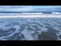 4k beautiful stormy waves of the mediterranean sea. the frothy surface of the water.