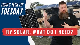 RV solar.  What do I need?