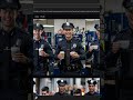 cristiano ronaldo wearing a police uniform and laughing in a police station.