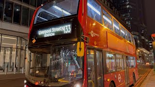 London Buses Route N133 Full Journey From Morden to Liverpool Street