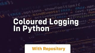 Coloured logging in python