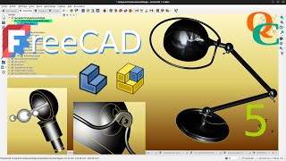 Comment créer cette lampe articulée avec les ateliers PartDesign, Assembly de FreeCAD 1.1.0dev ? 5