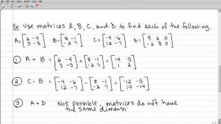 3-5 Operations with Matrices