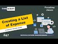 #67 Creating a List of Expense | Expense Tracker Project | A Complete TypeScript Course