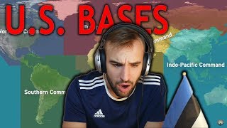 How many Military Bases does the U.S. have? (Estonian reacts)