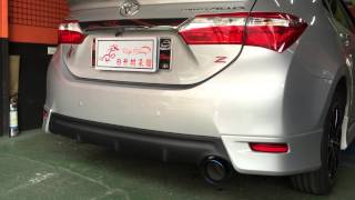 高雄-RS 日升專業排氣舘-TOYOTA 豐田-ALTIS1.8 -改115哈雷彩鈦尾飾+特殊嘶吼超跑尾段排氣管 - 原地影音