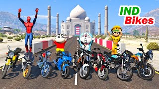 gta 5 Indian bikes taj mahal jump ramp challenge telugu | gta 5 in telugu