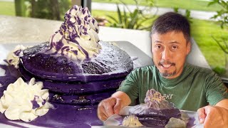 Trying Saipan's best UBE PANCAKE + 2 of the best selling CREPES