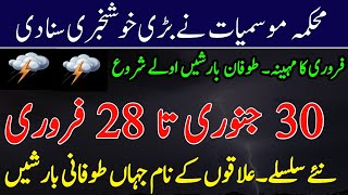 Pakistan Weather update| Rains ⛈️ Snow 🌨️ and Hailstorm Expected in Next 30 days| Weather Report