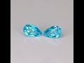 Pair of Pear Shape Brilliant Cut Blue Zircon 4.25 Carats Total