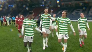 Celtic celebrate their 2-0 Scottish Cup Semi-Final win against Aberdeen