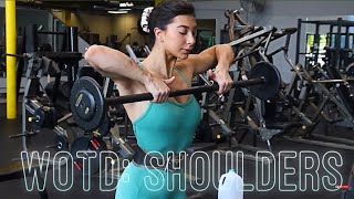 TRAIN WITH ME | Shoulders with Set/Reps + PW Meal | 7.5 weeks out