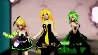 【MMD】WAVE 3girls Ver【Lily\\Rin\\GUMI】