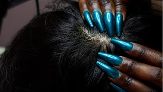 ASMR Allzoomed Scalp Scratching, Parting \u0026 Careful Lice check in 4K. 😴